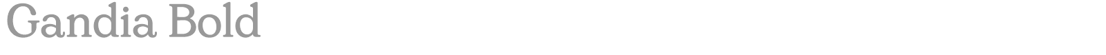 Gandia font preview