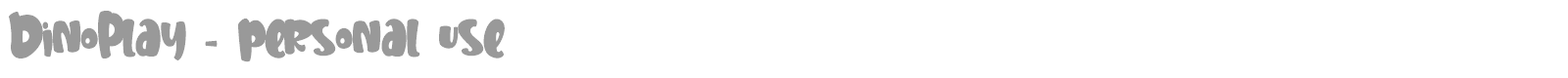 Dino Play font preview