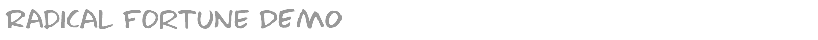 Radical Fortune font preview