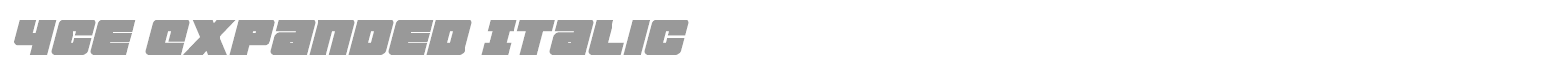 4ce font preview