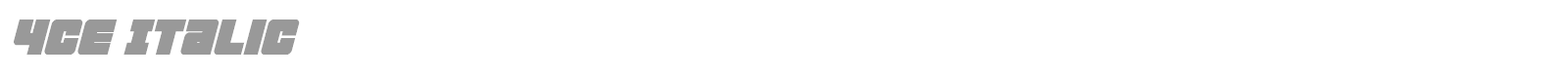 4ce font preview