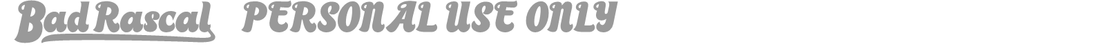 Bad Rascal font preview