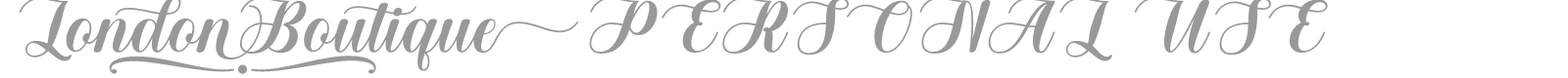 London Boutique font preview