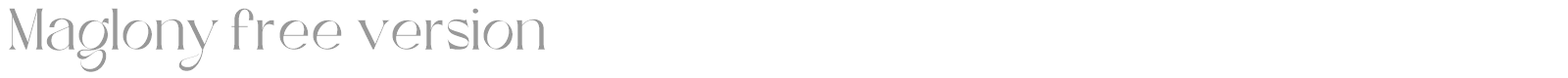 Maglony font preview