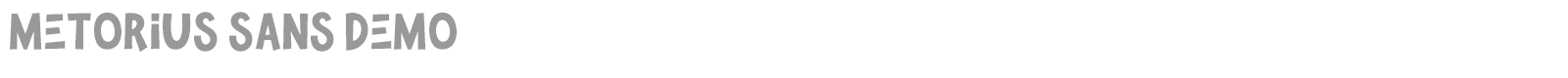 Metorius Sans font preview