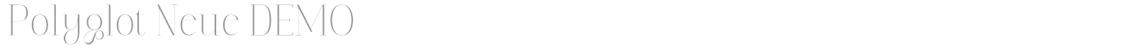Polyglot Neue font preview