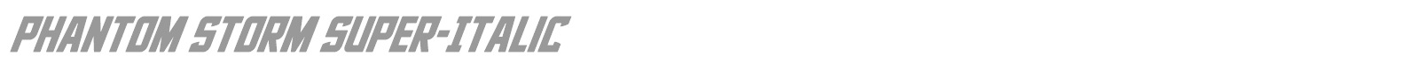 Phantom Storm font preview