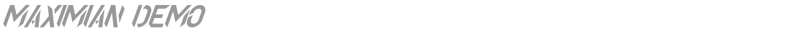 Maximian font preview