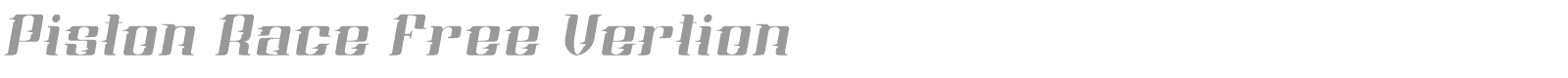 Piston Race font preview