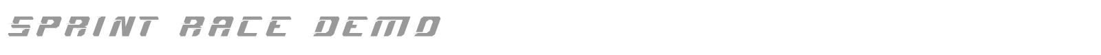 Sprint Race font preview