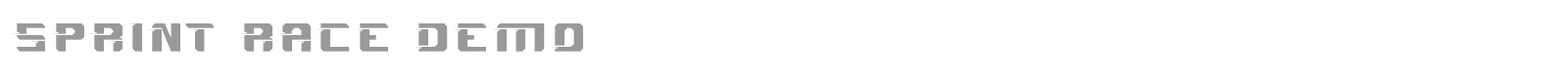 Sprint Race font preview