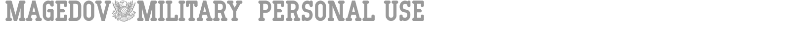 Magedov Military font preview