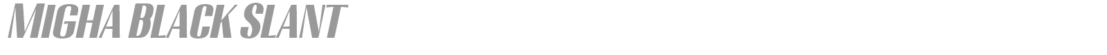 Migha font preview