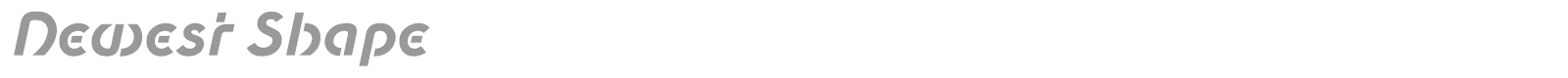 Newest Shape font preview