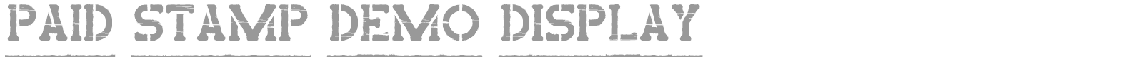 Paid Stamp font preview