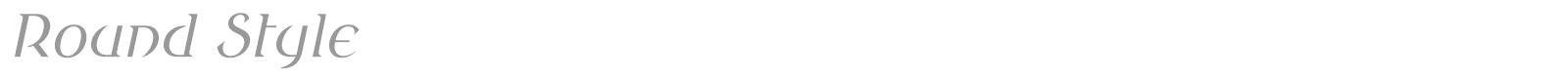 Round Style font preview