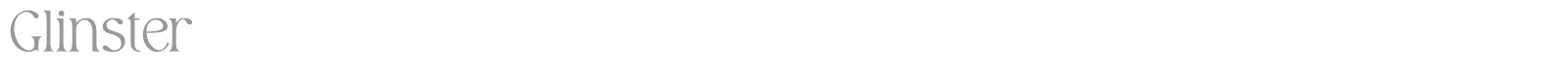 Glinster font preview