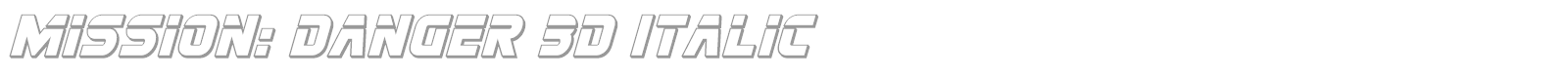 Mission: Danger font preview