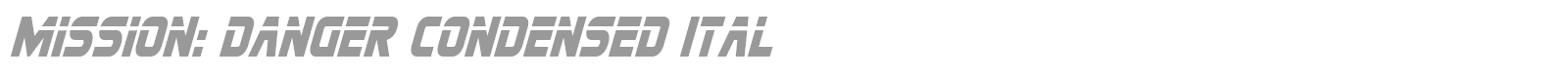 Mission: Danger font preview