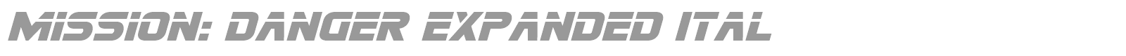 Mission: Danger font preview