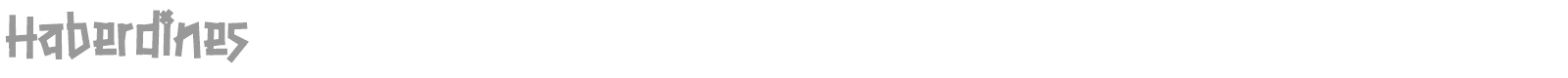 Haberdines font preview