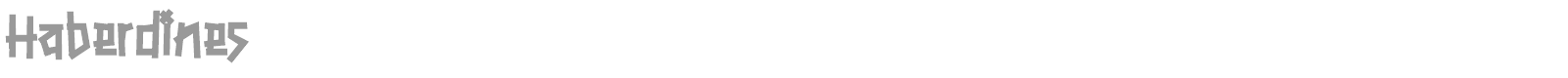 Haberdines font preview