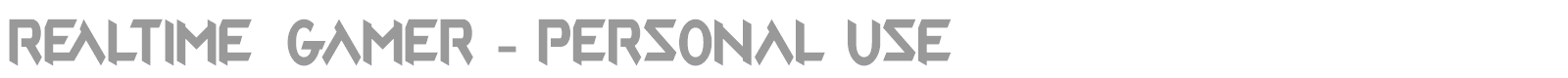 Realtime Gamer font preview