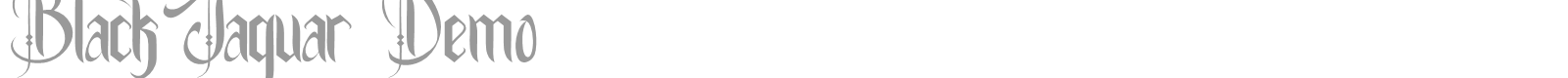 Black Jaguar font preview