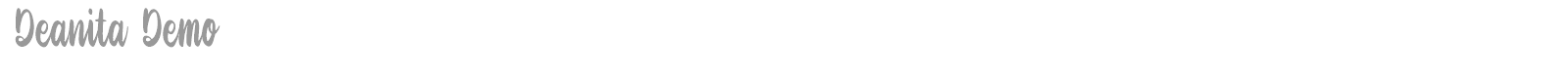 Deanita font preview