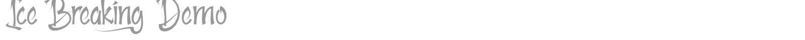 Ice Breaking font preview