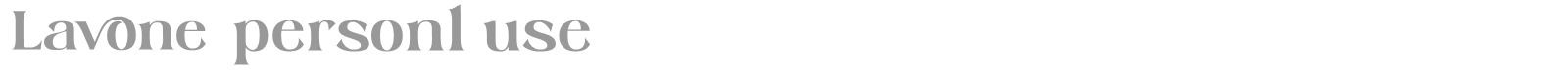 Lavone font preview