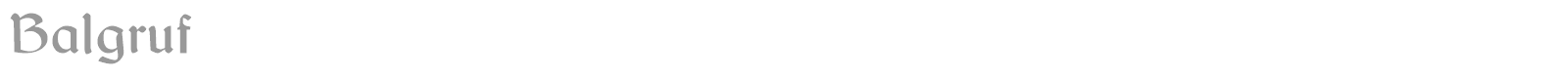 Balgruf font preview