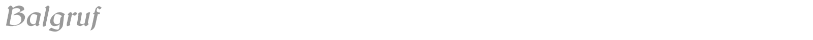 Balgruf font preview