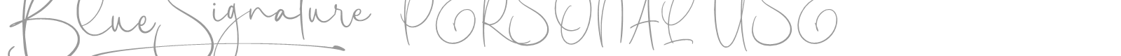Blue Signature font preview