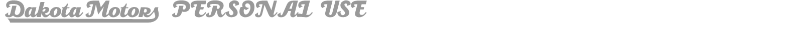 Dakota Motors font preview
