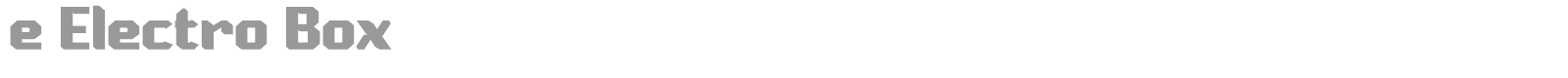 e Electro Box font preview