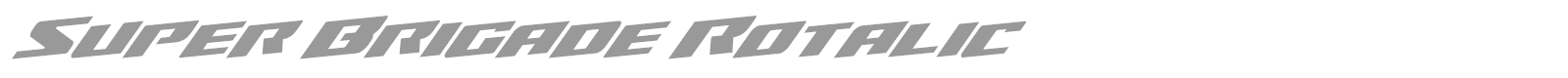 Super Brigade font preview