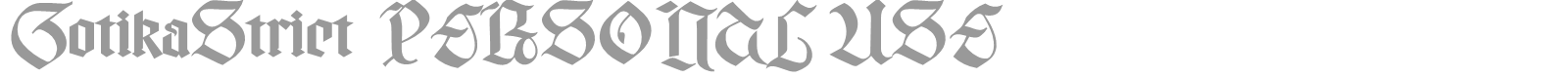Gotika Strict font preview