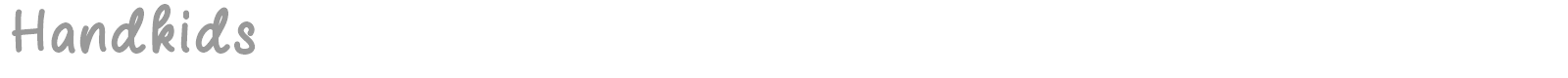 Handkids font preview