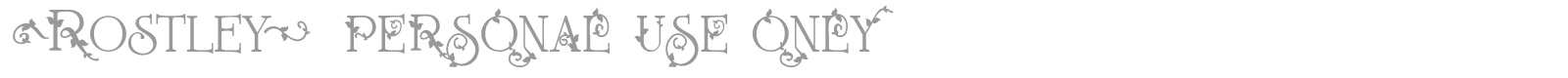 Rostley font preview