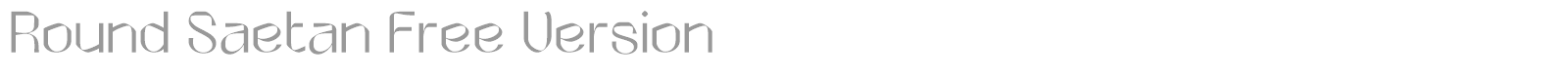 Round Saetan font preview