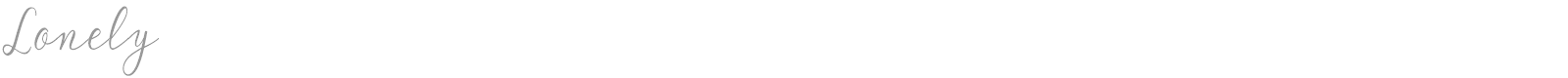 Lonely font preview