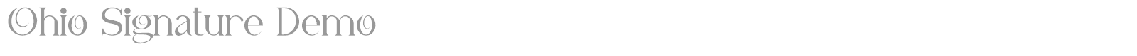 Ohio Signature font preview