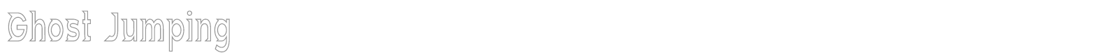 Ghost Jumping font preview