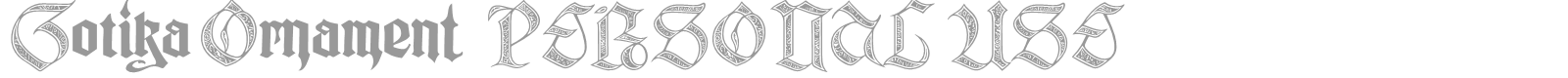 Gotika Ornament font preview