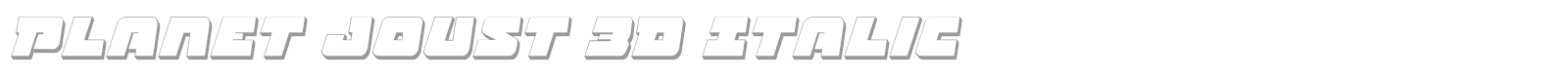 Planet Joust font preview