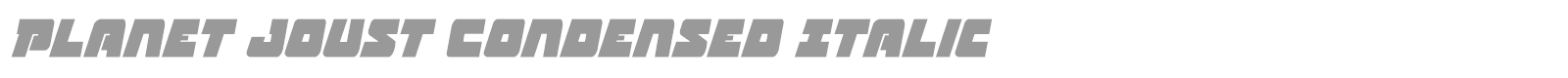 Planet Joust font preview