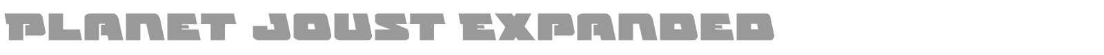 Planet Joust font preview