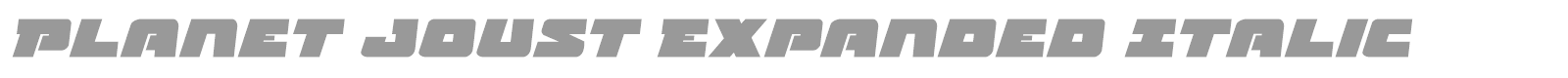 Planet Joust font preview