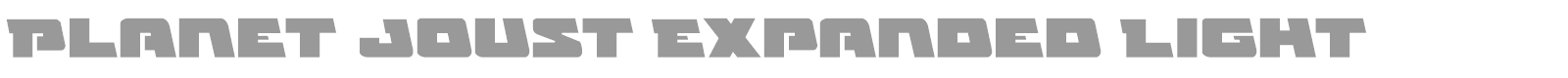 Planet Joust font preview